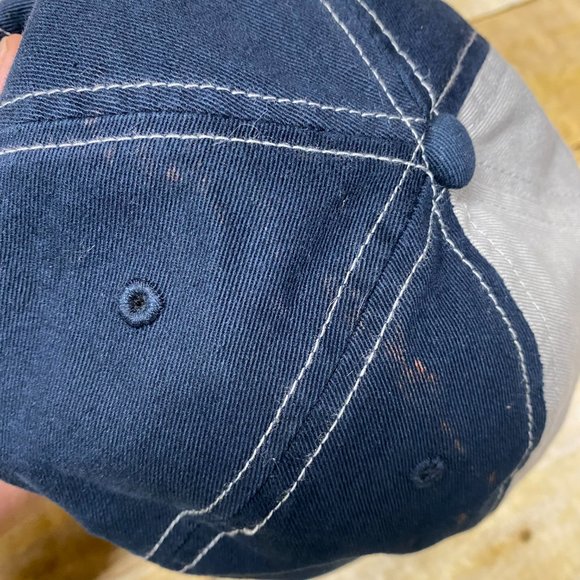 Seattle Seahawks Hat Cap Strap Back Gray Navy Blue Sports NFL Embroidered OTS - Picture 12 of 12